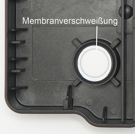 Herrmann Ultraschall - Membran auf Automotive-Gehäuse Herrmann Ultraschall - Membran auf Automotive-Gehäuse