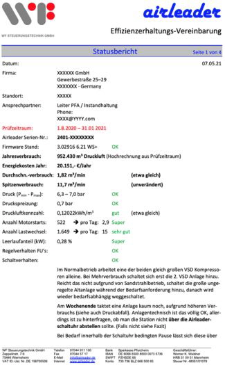 WF Steuerungstechnik - Effizienzerhaltungsvereinbarung